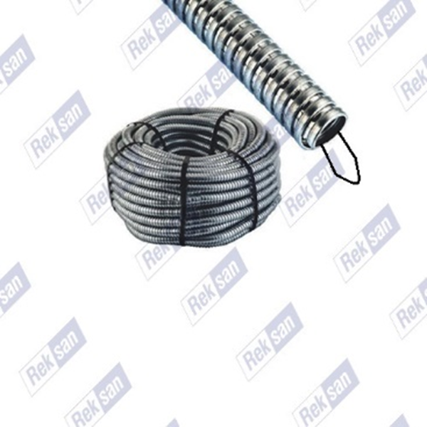 Rex - Flex Kılavuz Telli Galvaniz Çelik Spiral Boru - Yeni