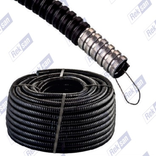Rex - Flex Pvc İzoleli Kılavuz Telli Çelik Spiral Boru - Yeni
