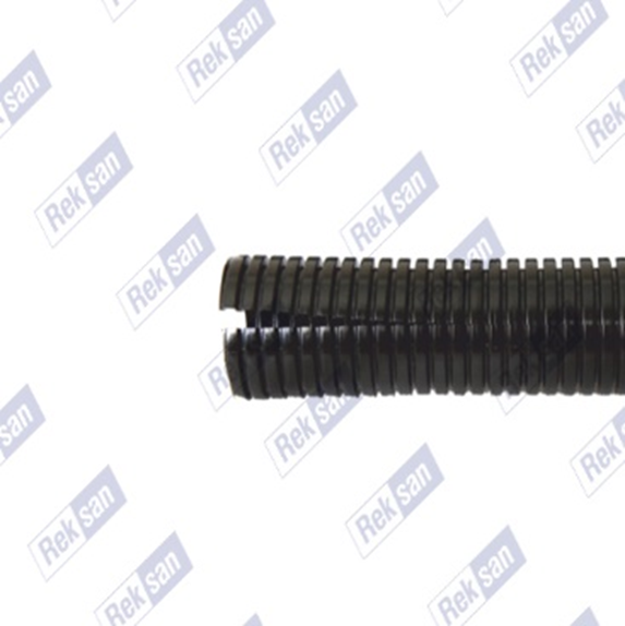 Rex - Flex Polyamid Yarıklı Spiral Boru (RAL 7001 - Gri) (RAL 9005 Siyah)