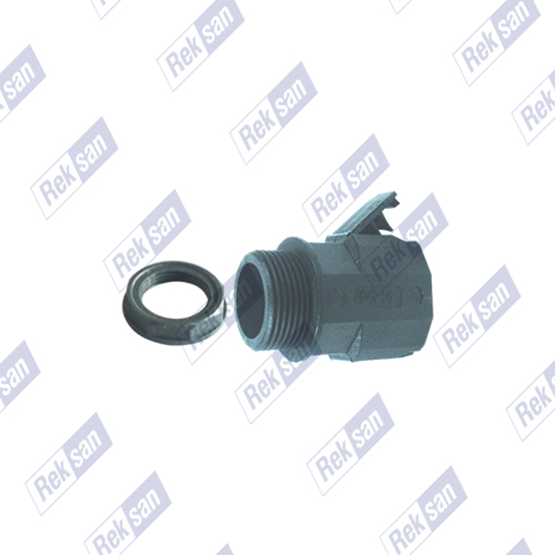 Rex - Flex Polyamid Kilitlemeli Spiral Boru Rakoru (Somunlu - RAL 7035 - 9005)