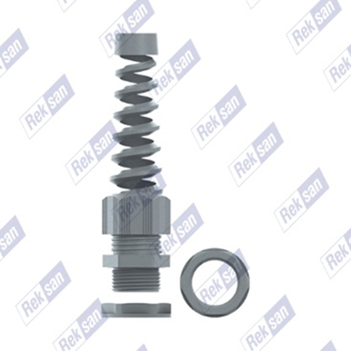 Spiralli Seri Polyamid Kablo Rakoru (RAL 7001 - RAL 7035 - RAL 9005 - Gri - A.Gri - Siyah)